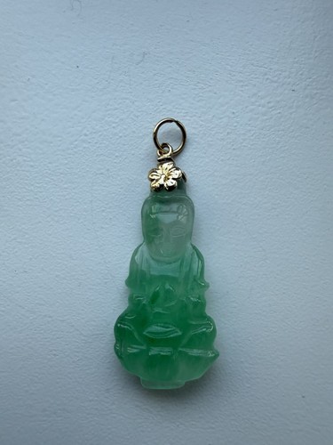 Ciondolo guanyin giada verde - ciondolo,