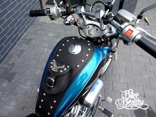 (S) HONDA VT600 SHADOW VLX 600 SERBATOIO PELLE rivestimento pannello bavaglino reggiseno cinghia chap