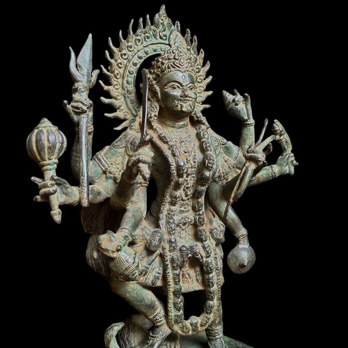 Statua bronzo dea kali durga - bronzo,