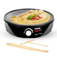 Pancake Crepiera Piastra di Cottura Antiaderente Elettrica + Utensili Omaggio 1000W Nero