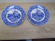 Antichi Piatti decoro Flovers epoca 800 inglese blu -In ceramica da parete muro