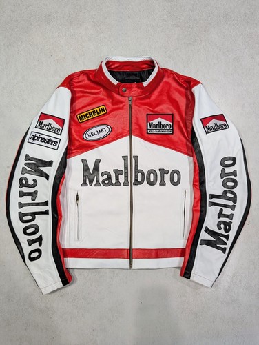 Giacca pelle vintage - , marlboro