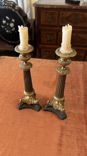Coppia candelabri antichi - coppia,