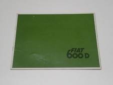 FIAT 600 D BERLINA TRASFORMABILE MULTIPLA BROCHURE DEPLIANT PROSPEKT (Y45)
