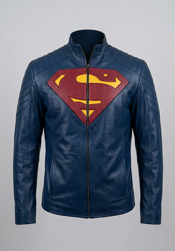 Giacca pelle superman uomo - giacca,