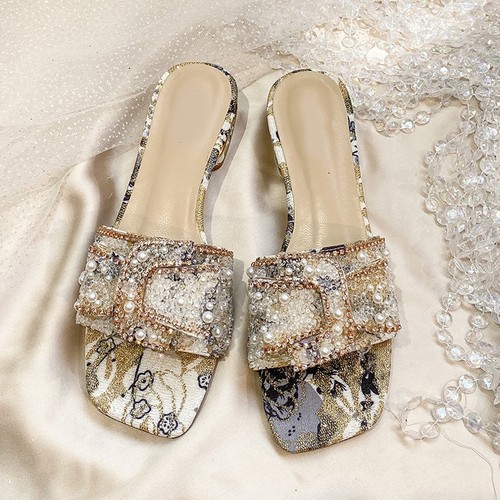 Scarpe ciabatte con strass