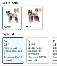 Cappottino Imbottito Per Cani
