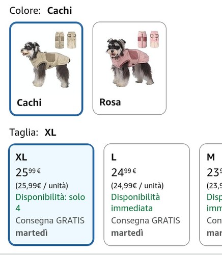 Cappottino imbottito per - imbottito, cani