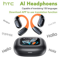 Auricolari Bluetooth HTC NE27 OWS con Gancio LCD Touch AI Traduttore Sportivi