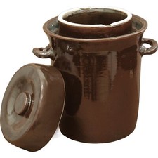 Pentola di fermentazione in ceramica 10L - Coccio di fermentazione, Gres crauti
