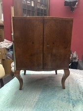 Piccolo Mobile Bar Anni 30 Con Manici In Argento E Vassoio Estraibile 