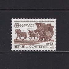 Austria/Austria 1982: Europa - Prima ferrovia a cavalli **/MNH; Michel n. 1713