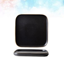  1pc piatto occidentale in ceramica piatto piatto da bistecca di forma quadrata