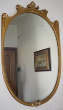 900' - LARGE GOLD OVAL MIRROR