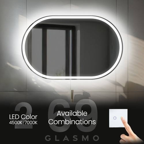Specchio bagno illuminato con