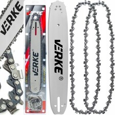 Barra Lama Con 2 Catene Per Motosega a Scoppio 40 cm Passo 3/8 1.3 56 Maglie