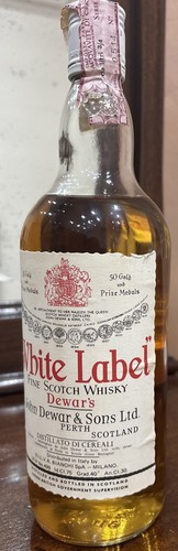 White label whisky - label,