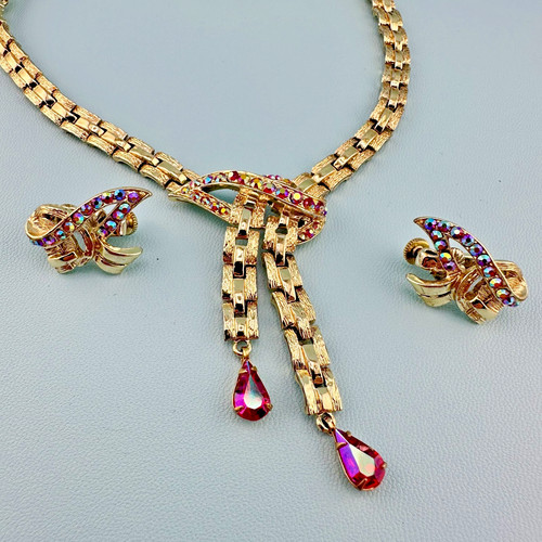 Set orecchini collana - , strass
