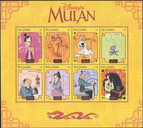 Gambia 1998 disney mulan drago - mulan,