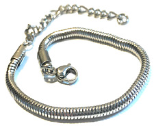 Bracciale snake in acciaio inox da uomo donna braccialetto catena regolabile
