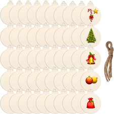 50 Palline Di Natale in Legno