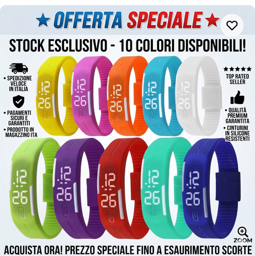 Orologio bracciale led - orologio,