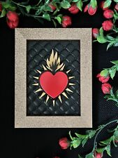 Cuore sacro oro rosso nero