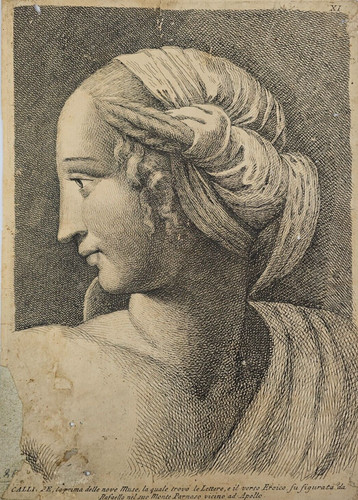Antica stampa ritratto - stampa, di