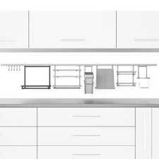 Emuca Lotto di 5 ganci da parete Titane per appendere gli accessori da cucina, A