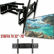 STAFFA TV 32" 40" 42" 46" 50" 52" 60" 65" 70" POLLICI BRACCIO PARETE MONITOR