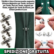 4 Paia di fermacravatta magnetici, Chiusura Magnetica x Tende, Magneti Per Tende
