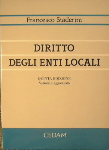 Diritto degli enti locali - degli,