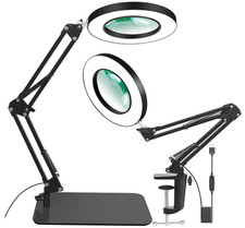 Lupa 12X con luz y soporte
