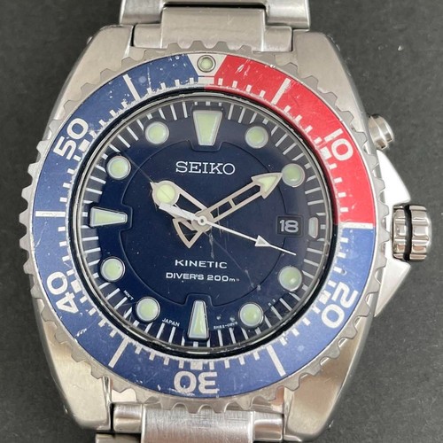 Seiko kinetic 5m62 0bl0 - seiko, pepsi