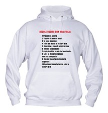 Felpa Uomo & Bambino Cappuccio - regole per... - Divertente Humor Made in Italy