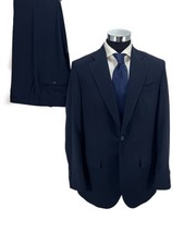 Abito uomo sartoriale 2 bottoni blu in misto lana foderato drop 4 Made in Italy