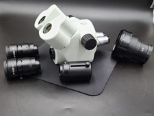 AmScope 7X-45X testina microscopio stereo zoom trinoculare simulfocale - NON TESTATA