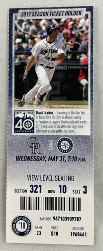Biglietto mlb 2017 - biglietto, 31/05