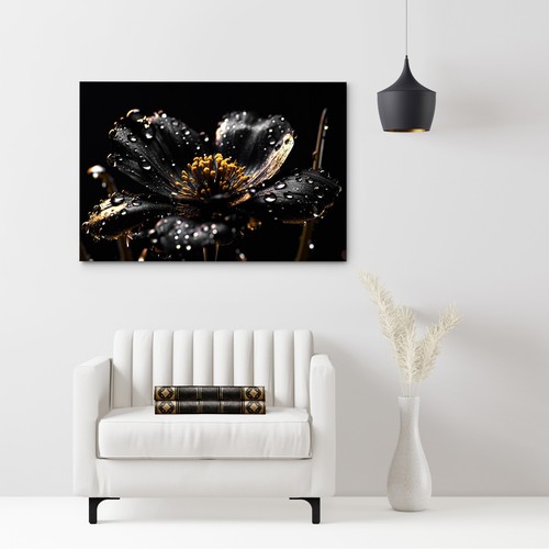 Quadro lussuosi fiori - , dorati