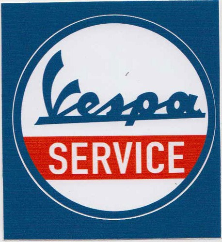 Vespa service pvc - service, aufkleber