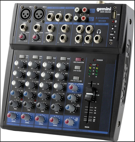 Gemini gem 08usb mixer - gemini, gem-08usb
