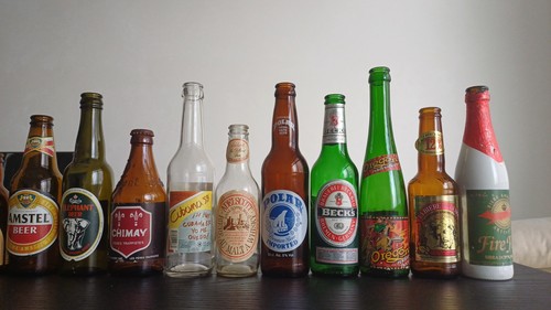 Bottiglia birra collezione - bottiglia,