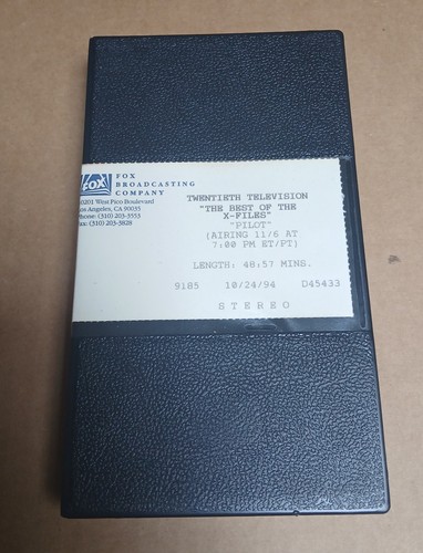 Files pilot vhs - x-files,