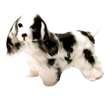 COCKER SPANIEL dog cane 80s deliziosa miniatura in porcellana