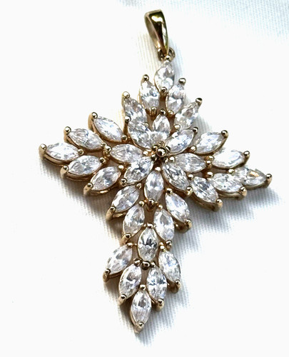 Ciondolo croce vintage argento