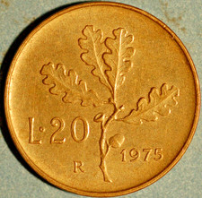 Italy 20 Lire 1975 KM# 97