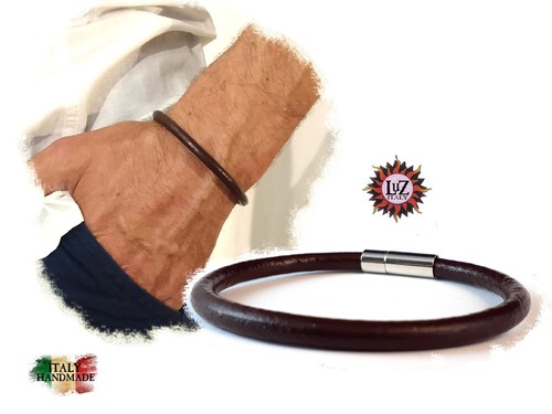 Bracciale cuoio tondo - in,