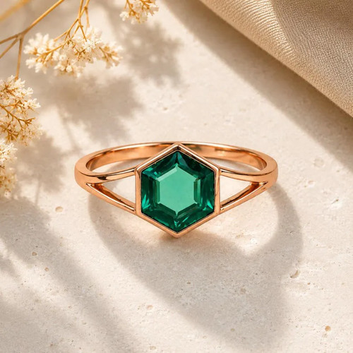 Anello smeraldo lega - anello,