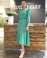 Abito 99558 verde svasato