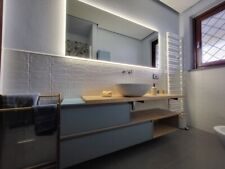 Arredo bagno: mobile sottolavabo, armadietto, colonna pensile, blu, wc